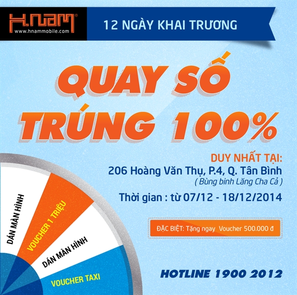 Hnam Mobile quay so trung thuong san pham cong nghe tri gia gan 60 trieu dong