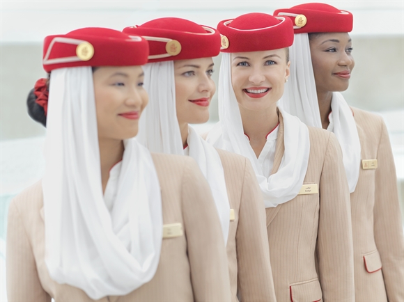 Đội tiếp viên hàng không của Emirates đến từ hơn 130 quốc gia và nói được 55 ngôn ngữ