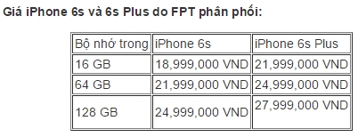 iPhone 6s chinh hang ban ngay 6/11, gia tu 19 trieu dong