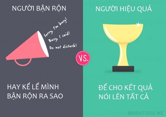 Su khac biet giua nguoi lam viec hieu qua va nguoi ban ron