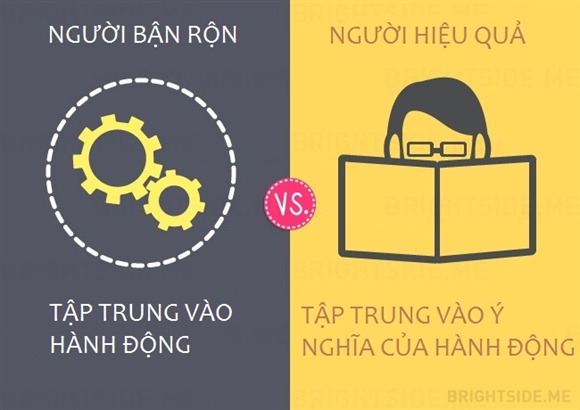 Su khac biet giua nguoi lam viec hieu qua va nguoi ban ron