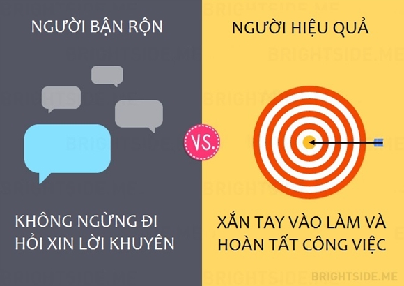 Su khac biet giua nguoi lam viec hieu qua va nguoi ban ron