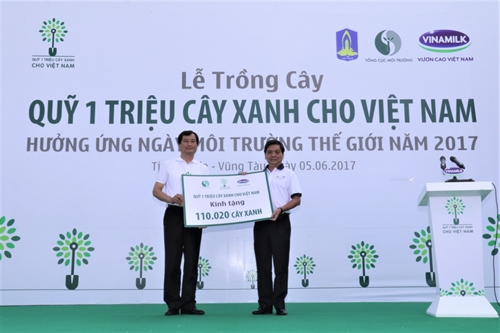 Quy 1 trieu cay xanh cho Viet Nam va Vinamilk trong hon 110.000 cay xanh tai Ba Ria Vung Tau 