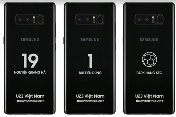 Samsung tang Note 8 phien ban dac biet cho U23