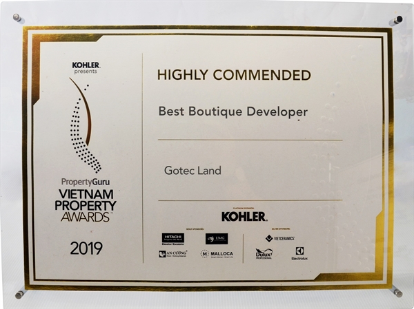 Gotec Land duoc vinh danh tai gala trao giai Vietnam Property Awards 2019