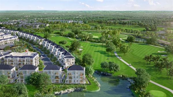 Hình ảnh hé lộ dự án West Lakes Golf & Villas do Trần Anh Group phát triển tại xã Tân Mỹ, huyện Đức Hòa, Long An