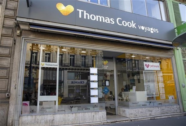 Chi nhánh của tập đoàn lữ hành Thomas Cook tại Paris, Pháp. (Ảnh: AFP/TTXVN)