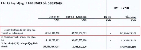 Cơ cấu doanh thu của Hoàng Gia trong 9 tháng đầu năm 2019. Nguồn: CTCP Quốc tế Hoàng Gia
