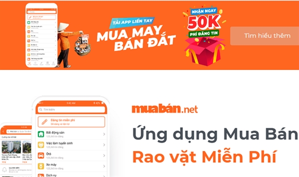 Khuyến mãi hấp dẫn từ app Mua Bán cho thành viên đăng ký.