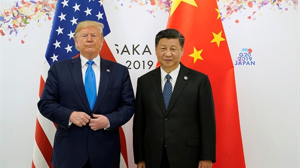 Cuộc gặp giữa tổng thống Donald Trump và chủ tịch Tập Cận Bình bên lề Hội nghị thượng đỉnh G20 tại Nhật Bản. Ảnh: CNBC