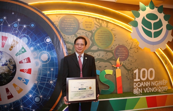 Phó Chủ tịch HĐQT HDBank Nguyễn Thành Đô tại Lễ công bố các doanh nghiệp bền vững năm 2019.
