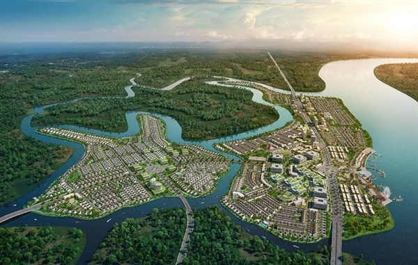 Đô thị sinh thái thông minh Aqua City gây ấn tượng với không gian thiên nhiên xanh mát khi được bao bọc bởi hệ thống các sông lớn