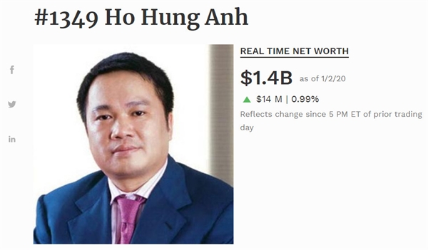 Biillionaire Ho Hung Anh — Screenshot from Forbes