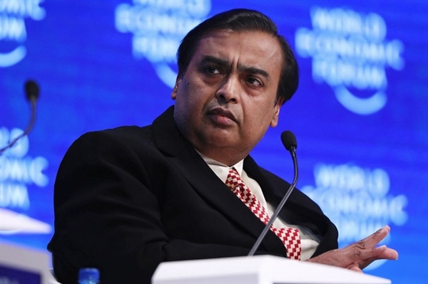 Mukesh Ambani, tỷ phú giàu nhất châu Á. Ảnh: Bloomberg