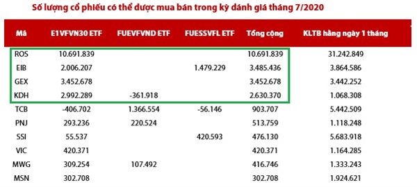 Theo dự báo của VDSC, ROS đứng đầu đà mua ròng của các quỹ ETF nội. 