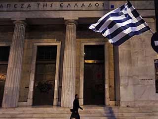 ECB dừng tái cấp vốn với một số ngân hàng Hy Lạp