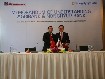 Agribank ký hợp tác toàn diện với ngân hàng Hàn Quốc
