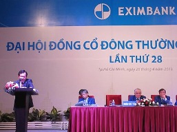 Chủ tịch Sacombank phát biểu tại đại hội Eximbank