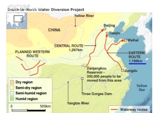 Dự án chuyển nước của Trung Quốc bắt đầu hoạt động