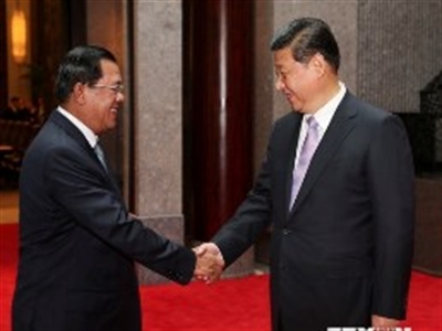 Chủ tịch Trung Quốc tiếp Thủ tướng Campuchia tại Thượng Hải