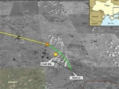 Mỹ công bố ảnh quỹ đạo bay của MH17 và tên lửa