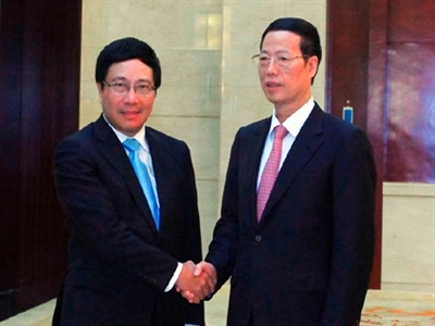 Phó Thủ tướng Phạm Bình Minh gặp Phó Thủ tướng Trung Quốc
