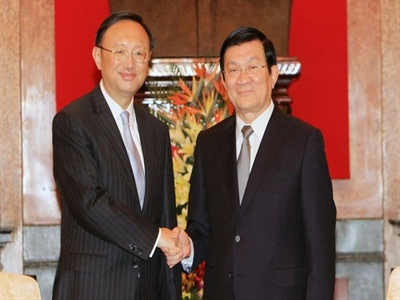 Chủ tịch nước tiếp Ủy viên Quốc vụ Trung Quốc Dương Khiết Trì