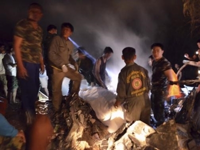 Không ai sống sót trong vụ rơi máy bay quân sự ở Thái Lan