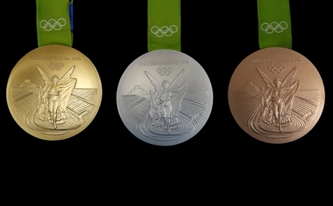 Huy chương vàng Olympic 2016 chứa bao nhiêu vàng thật?