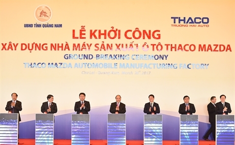 Thaco khởi công nhà máy ô tô nửa tỷ USD tại Quảng Nam