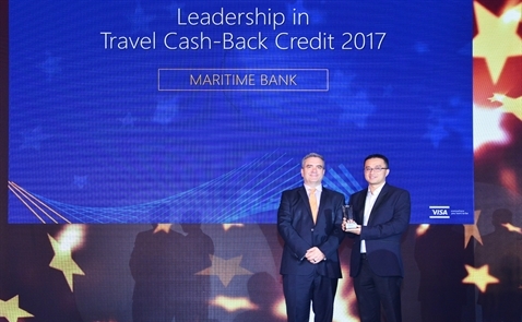 Maritime Bank nhận giải thưởng về thẻ tín dụng của Visa