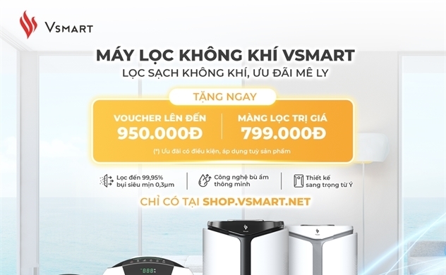 Vinsmart mở bán máy lọc không khí và giải pháp nhà thông minh độc quyền trên Vsmart online