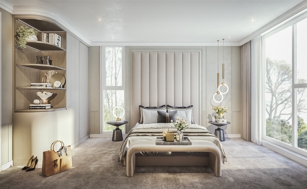 Phong cách thiết kế nội thất của Asiana Riverside đề cao sự độc đáo của các khối hình học.
