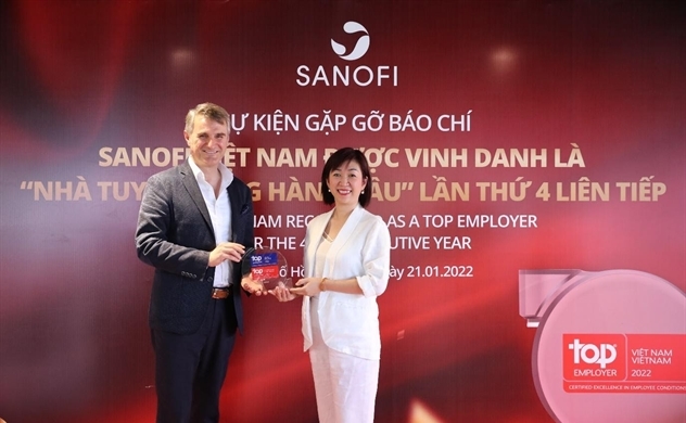 Sanofi Việt Nam giữ vững danh hiệu "Nhà tuyển dụng hàng đầu" 4 năm liên tiếp
