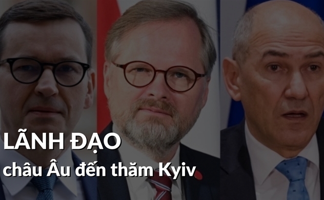 Nhà lãnh đạo châu Âu đến thăm Kyiv đang chìm trong khói đạn