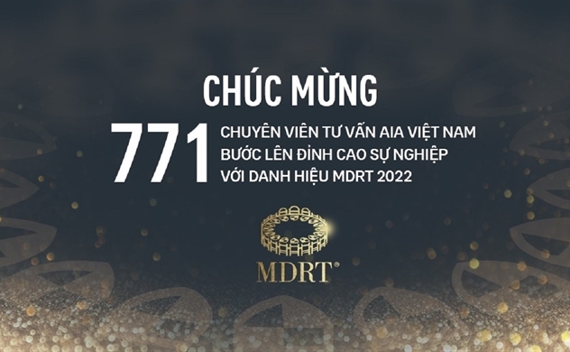 AIA Việt Nam vinh danh 771 gương mặt MDRT 2022 tiêu biểu