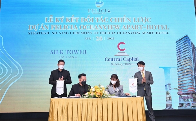 Tháp Lụa Đà Nẵng và Central Capital Ký kết đối tác chiến lược trong dự án Felicia OceanView Apart Hotel