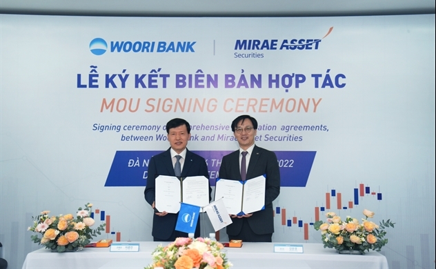 Chứng khoán Mirae Asset Việt Nam và Woori Bank ký MOU hợp tác khai thác thế mạnh.
