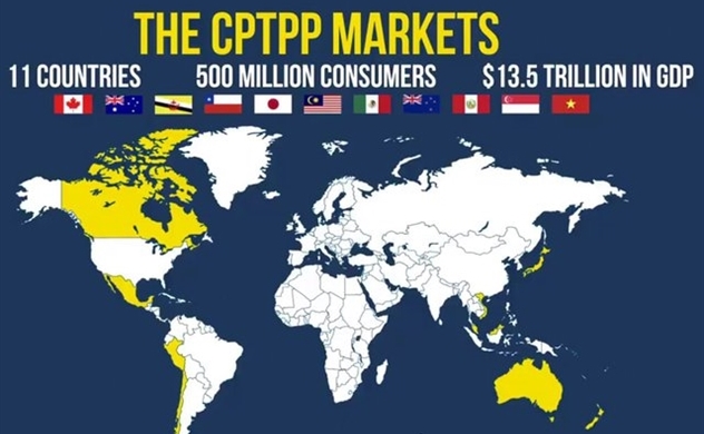 Jan.-Aug. exports to CPTPP nations increased by 38.7% to $41 bln