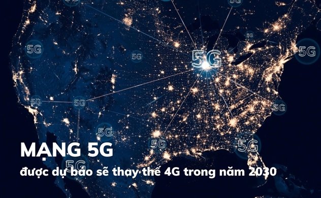 Mạng 5G được dự báo sẽ thay thế 4G trong năm 2030