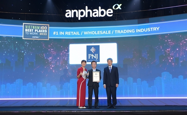 PNJ được vinh danh top 1 Nơi làm việc tốt nhất Việt Nam ngành bán lẻ 2022