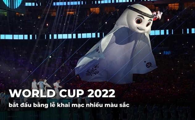 World Cup 2022 bắt đầu bằng lễ khai mạc nhiều màu sắc