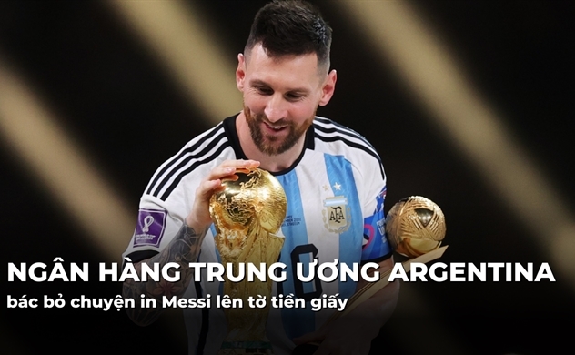 Ngân hàng Trung ương Argentina bác bỏ chuyện in Messi lên tiền giấy