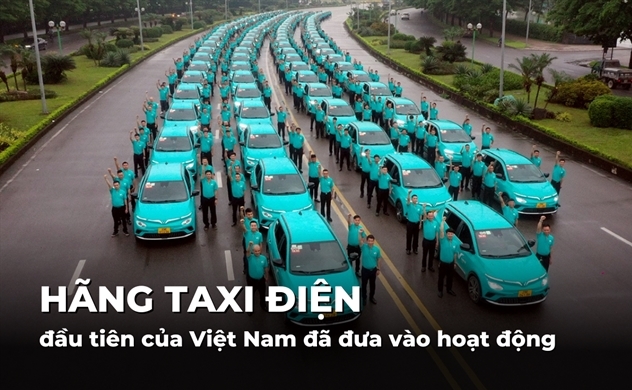 Hãng taxi điện đầu tiên của Việt Nam hoạt động