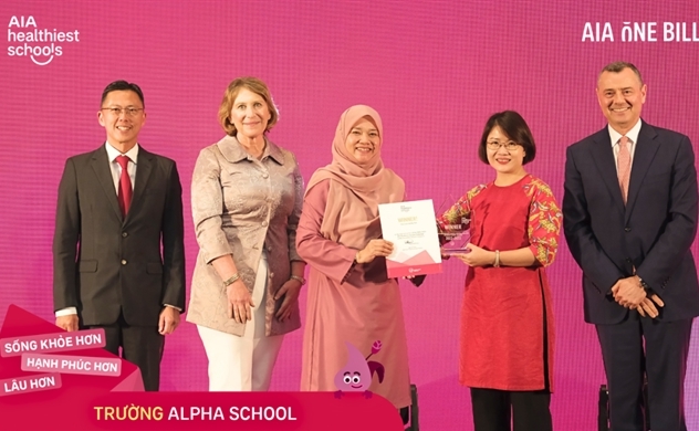 Đại diện Việt Nam nhận giải thưởng “Trường học lành mạnh nhất AIA”, khu vực châu Á