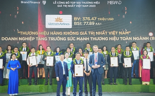 Vietnam Airlines được đánh giá là hãng hàng không giá trị nhất Việt Nam và Top 5 tăng thứ hạng BSI
