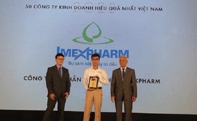 Imexpharm được vinh danh trong Bảng xếp hạng Top 50 Công ty Kinh doanh Hiệu quả nhất Việt Nam 2023