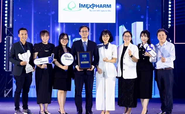 Imexpharm được vinh danh Top 5 công ty có môi trường làm việc tốt nhất Việt Nam