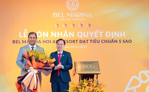 Bel Marina Hoi An Resort receives 5-Star standard certification from Vietnam National Authority of Tourism