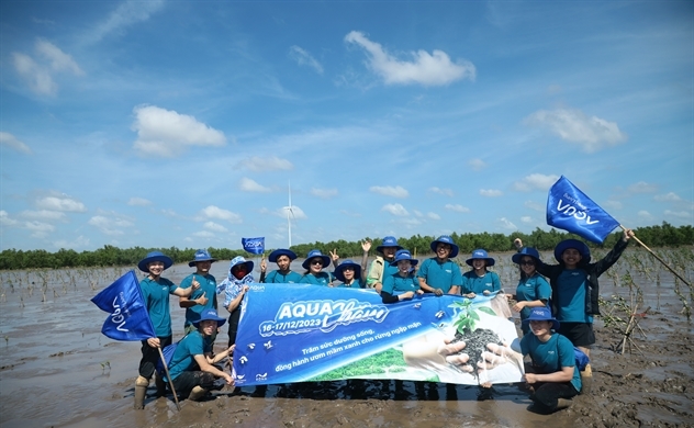 AQUA Việt Nam góp sức trồng rừng ngập mặn tại Sóc Trăng